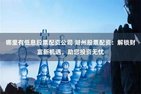 哪里有低息股票配资公司 湖州股票配资：解锁财富新机遇，助您投资无忧